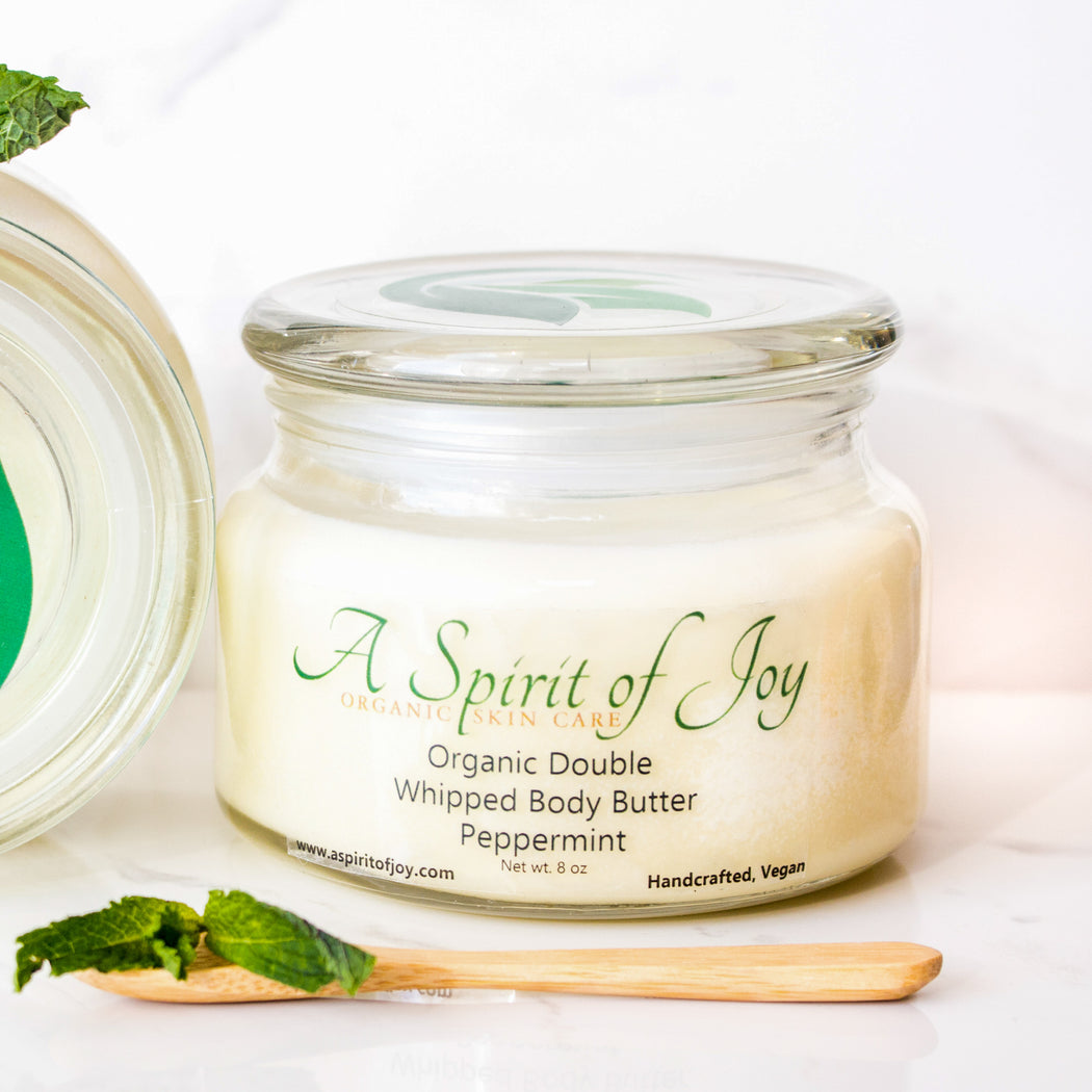 Organic Double Whipped Body Butter - Peppermint (Large size)